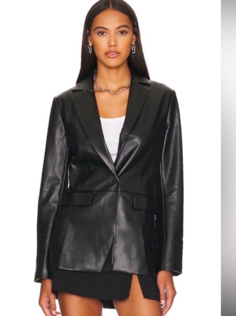 Remi X Revolve Chloe Vegan Leather Jacket Size Small